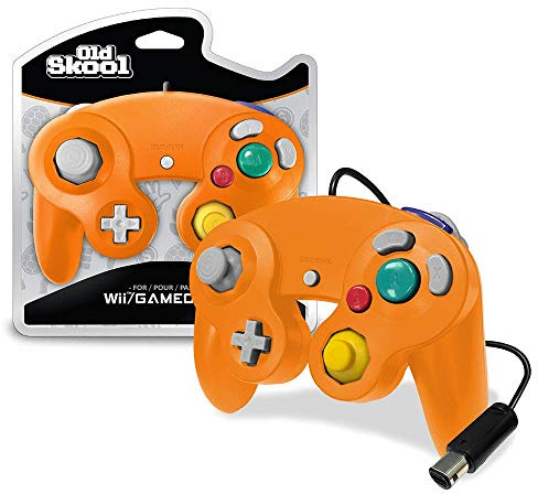 Old Skool Wired Nintendo Gamecube / Wii Compatible Controller (Orange)