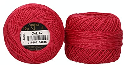 Anchor Perlgarn 8, 4591008-00042, Farbe:pink dunkel, Stickgarne