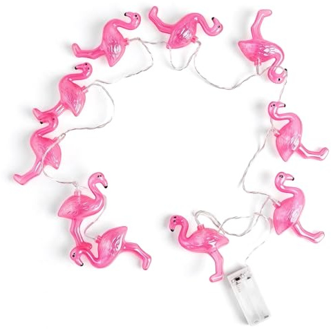 Itian 10 LED Lampen Flamingo für Hochzeit/Weihnachten/Garten Dekoration 1.6m