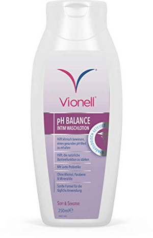 Vionell Intimwaschlotion Frauen pH Balance, Für Die Tägliche Intimhygiene, Externe Intimpflege Mit LactoPrebiotic, Stärkt Die Natürlichen Abwehrkräfte, Sanfte Reinigung, 250 ml