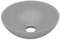 vidaXL Lavabo de Cuarto de Baño Redondo Lujo Tocador Montado Encima Aseo Indoro Cocina Garaje Fácil de Limpiar Moderno Cerámica Gris Claro