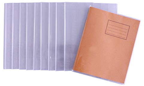 Bright Ideas BI9002A Aa 165 mm x 210 mm transparente Buchumschläge (Box mit 100 Stück) aus abwischbarem und stabilem PVC für Schulhefte, farblos, PK100