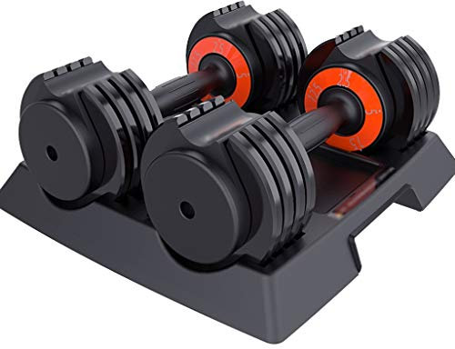 YHRJ Hanteln Verstellbare Hanteln,Heimtraining Tragende Langhantel,Multifunktionale Fitness-Hanteln Für Männer Und Frauen,Hantelablage,EIN Paar Hanteln (Color : Black, Size : 5.6kg*2)