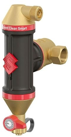Flamco Luftabscheider - Schlammabscheider - Magnetitabscheider Druck bis zu 10 Bar - Heizung Automatische Entlüftung - Temperatur bis zu 120°C - Größe 3/4” (30041)