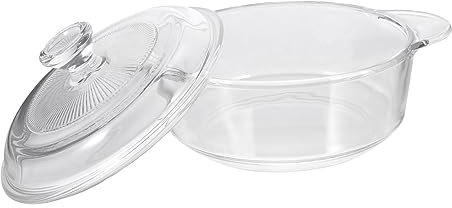 MAGICLULU Pentola Temperato Da Cucina Con Coperchio Ergonomico Pentola Per Zuppa e Stufato Da e Utilizzabile Microonde e Forno Per Uso Domestico e Ristorazione