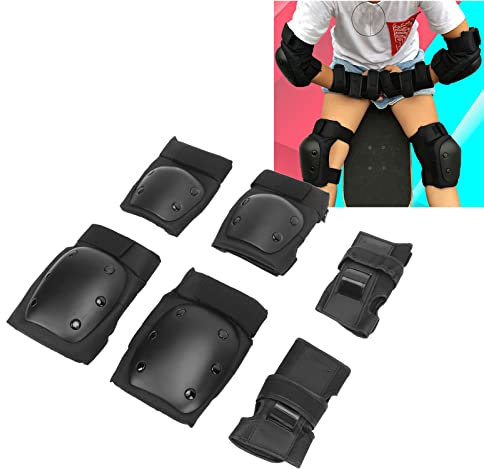 Multi-Sport-Schutzausrüstung, Knieschoner, Ellenbogenschützer, Handgelenkschutz, Skifahren, Skaten, Extremer Skateboarding, Handgelenkschoner, Set Mann und Frau, M 40-65 kg