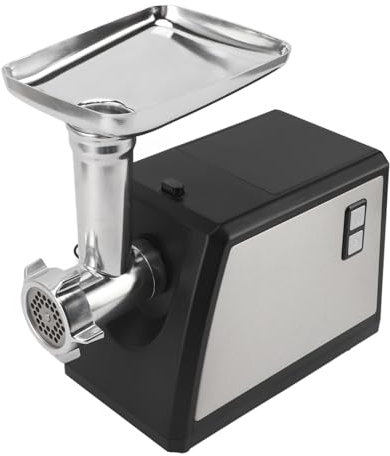Fleischwolf, 3500 W Elektrischer Fleischwolf, Robuster Edelstahl-Wurstfüller und Kubbe-Set, Geeignet für die Heimküche und den Gewerblichen Gebrauch