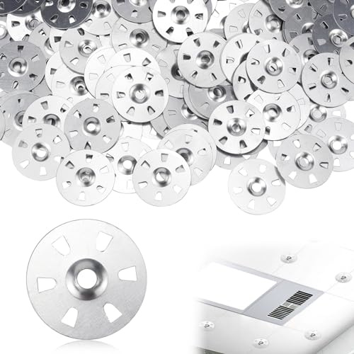 500 Stück Unterlegscheiben 35mm Durchmesser Edelstahl Unterlegscheiben Dämmstoffteller Unterlegscheiben, für Gipskartonplatten Verbundplatten Thermoplatte Feste Nageldichtungen