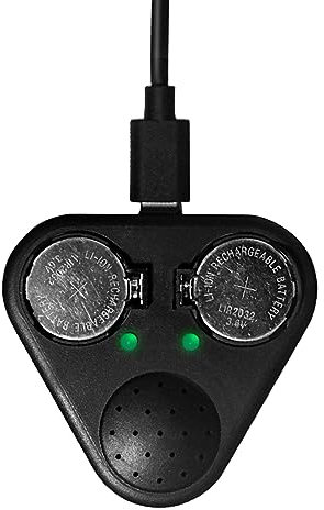 Mllepjdh Mini chargeur de piles bouton portable LIR2016/LIR2025/LIR2032/LIR2032H - Rappel vocal - Chargeur de piles universel - Chargeur de batterie bouton rechargeable