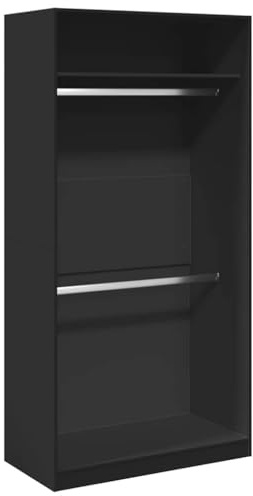 Garde robe Noir 100x50x200 cm Aggloméré