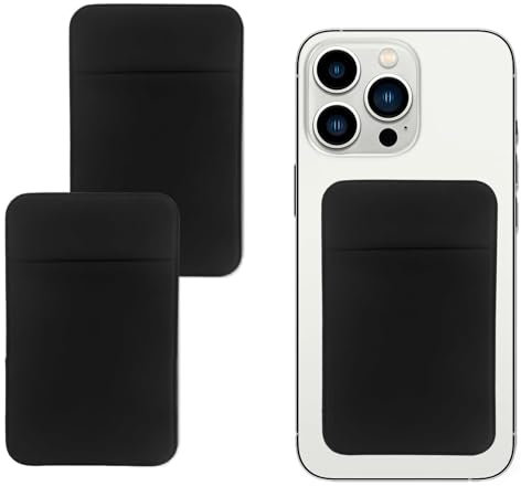 HREDZEO Portefeuille de Cartes de Téléphone,2 Pcs Porte Cartes pour Téléphone Porte Cartes Adhésifs pour Téléphone Porte Carte Adhesif Portable Stick sur Porte Cartes pour Smartphones