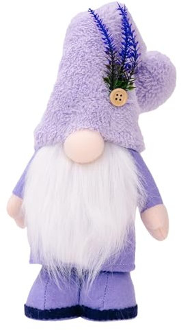 Decorazione gnomo primaverile, peluche con gnomi ripieni | Giocattoli Gnomi Viola Gnomi Lavanda Nani,Decorazioni uniche con fascino primaverile, consistenza morbida per famiglia, amico, collega, madre