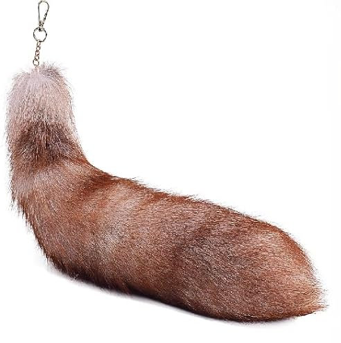 Nocyclonic Fuchsschwanz Anhänger fox tail Fuchsschwanz Anhänger etwa 43cmFuchsschwanz-Schlüsselanhänger, Anhänger, Frauen, Schlüsselanhänger, Pompoms, Schlüsselanhänger (D)