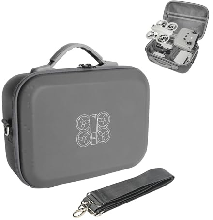 LKTOP Tragetasche für DJI Neo Fly More Combo, Schultertasche aus PU-Leder, wasserdichte Neo Tasche Case mit Verstellbarem Gurt für DJI Neo Drohne Zubehör, RC-N3/N2 Fernsteuerung, Akku und Ladestation | Wasserdichte Aufbewahrungstasche mit verstellbarem Gurt für DJI Neo Drohne, RC-N3/N2 Fernbedienung, Akku, Ladehub