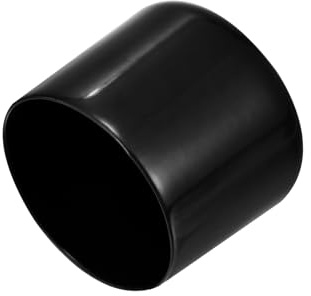 QUARKZMAN 2 Stück Gummikappen 51 mm Gummi Endkappe Rund Schutzkappen Pfostenkappe Abdeckkappen Zaunpfosten Endspitze Kappen für Rohr Gartenstühle Tischbeine Möbelfüße Gleiter, Schwarz