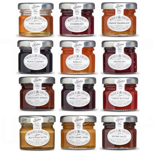 Tiptree Mini Jar Mixed Selection of 12 x 28g Miniature Jars of Each Flavour