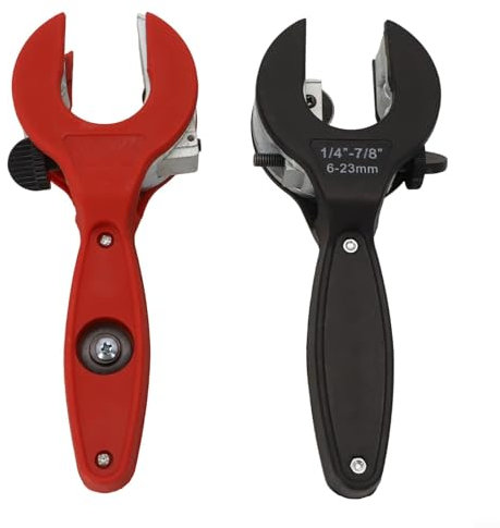 Lecreatekit Ratchet Tube Pipe Cutter, Aluminum Alloy Pip Cutting Tool Cutting Copper Stainless Steel Pipes Brass For Plumbing Work(B)