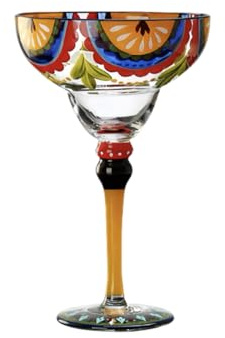 Generisch Mundgeblasene Margarita-Gläser, moderne Barbecher, Cocktailgläser, Trinkgläser für Zuhause, Party, Hochzeit, kristallklar, 270mL (green leaves, 1pcs)