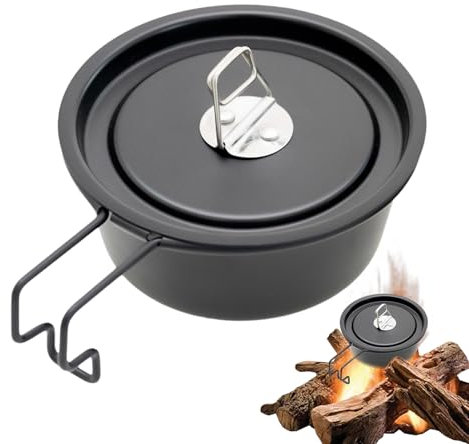 Générique Tasse Inox 350 Ml Tasse De Camping mug metal Popote Petit Bol Portable Avec Couvercle Pour Voyage, Camping, Extérieur