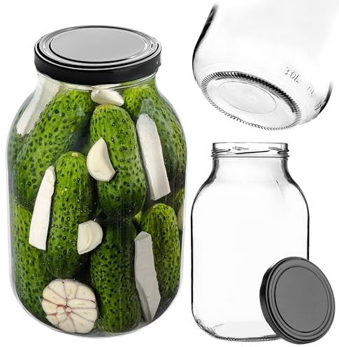 KADAX Marmeladengläser TO82 Schwarz, Einmachgläser Vorratsgläser Mason Jar mit Schraubdeckel, Luftdichte Schraubgläser, Honig & Konfitüre