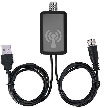Nihcora Amplificador de Antena HDTV Impulsor de senal Antena de TV HDTV con Kits de Fuente de alimentacion USB
