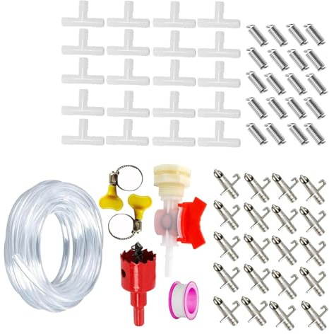 Cnrfeoap 10/20PCS Automatico Pet Irrigazione Sistemi Con RustProof Capezzoli Bevitore E Facile Installare Accessori Per Piccoli Animali Alimentatori Acqua