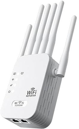 WiFi Extender Signal Booster for Home, New 6X Faster Wireless WiFi Repeater with Ethernet Port, AC1900Mbps Dual Band, Covers up to 12880 sq.ft & 105 Devices, WiFi Booster Compatible with All Routers