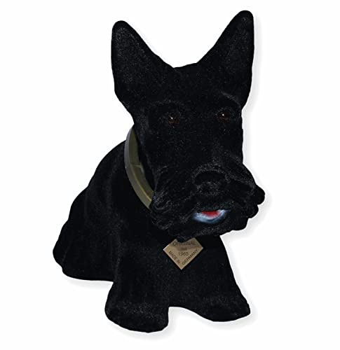 RAKSO Wackel Figur Hund Scottish Terrier Wackelfigur H 22 cm schwarz groß Dekofigur mit Wackelkopf
