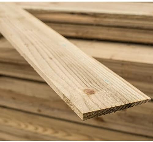 Pressure Treated Tanatone Brown 6ft Feather Edge Boards 6ft - Garden Fencing Feather Edge Boards - Heavy Duty Close Boards (40), 125 x 12 x 1800