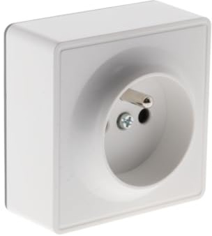Zenitech - Prise simple 16A en saillie - Blanc - Vulco