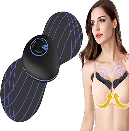 PlumpyLift Bröstmikroströmsmassage, USB, trådlös bröstmassör, bärbar elektrisk vibration, bystlyftande förstärkningsmaskin för förstoring, anti-hängning (1 st)