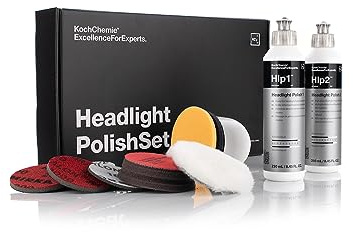 KOCHCHEMIE - Headlight Polish Set - Revive and Polish Foggy, Yellowed, and Matte Acrylic Glass Headlights - All-in-One-Kit