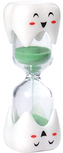 EDUPLAY 120770 Zahnputzuhr Zahnform, 2 Minuten, weiß/grün