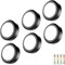 MOUJUCHI Luz Led Armario, 6 Pcs Luces Led Armario, Lamparas a Pilas con Control Remoto para Armarios, Pasillo, Escalera, Sótano, Garaje (Negro)