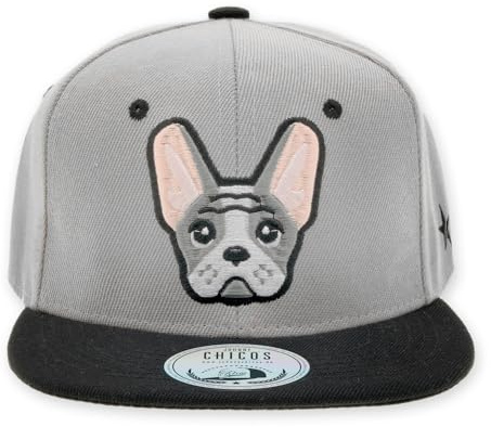 JOHNNY CHICOS Begränsad Creature Dog Kids-Cap, Enhörningskeps, Cappy, barnkeps med hundmotiv, barnmössa, barnkeps, barnkeps för 6–12 år., GRÅ, One size