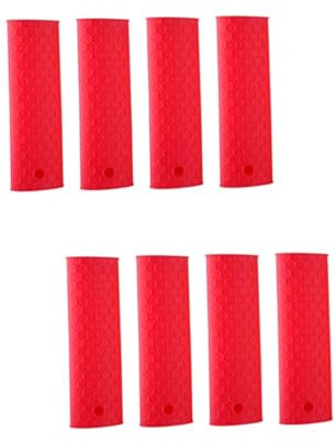 Cabilock 2 Sets Stilvoller Roter Topfgriffhalter Aus Silikon Hitzebeständige Abdeckung Pfannengriffhülle Nicht Als Topflappen-griffhalter Unverzichtbar für Die Küche 4 Stück