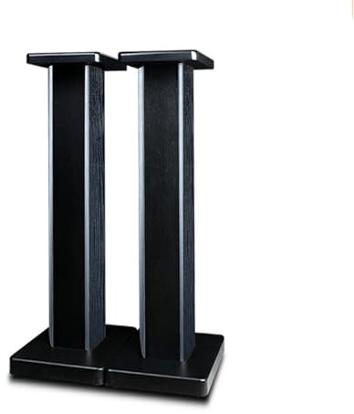 Wood Speaker Stands 35.4 inch (90cm) 1 Pair for Home Cinema HiFi Bookshelf Box and Satellite Speakers Enhanced Audio Listening Experience Wood Grain Design for Home Theaters