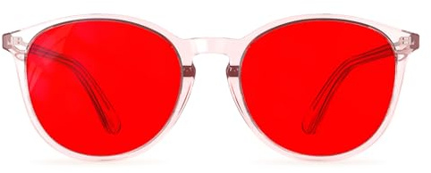 Bloomoak Blaulicht Brille, Gaming Retro Runde Brillen, lindern Augenmüdigkeit und verbessern den Schlaf, geeignet für Bildschirme