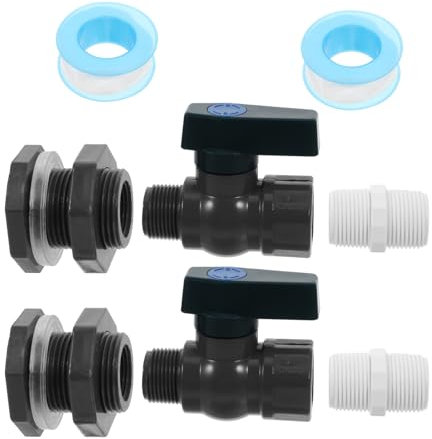 Happyyami 2satz Gartenumleitungssatz Mit Wasserschott Und Pvc-regentonnenadapter Wassertanks Aquarien Gartenschläuche Und Bewässerungssysteme