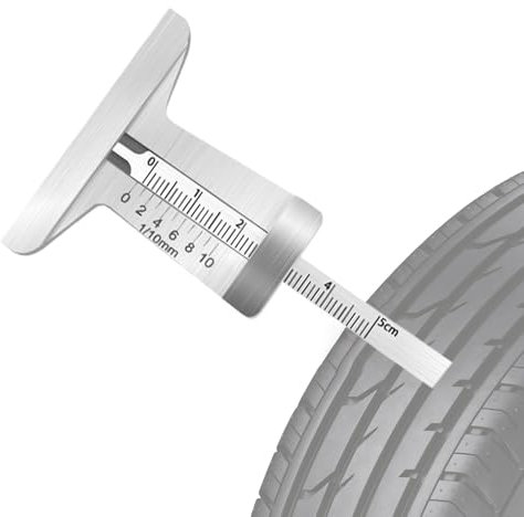 Profiltiefe 32nds, Reifenmesser -Tiefenmessgeräte - Professionelle genaue Profilmessertiefe,Einfaches Lesen -Tiefen -Gauge -Werkzeug, Reparatur von Edelstahlreifen genaue Messung