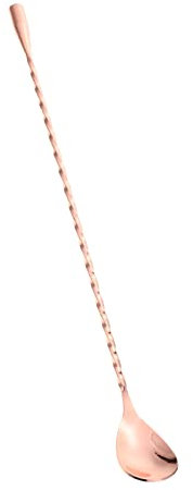 Amosfun Cuchara De Bar Larga De Acero Inoxidable Cuchara para Helado Exquisita para Mezclar Bebidas Fiestas