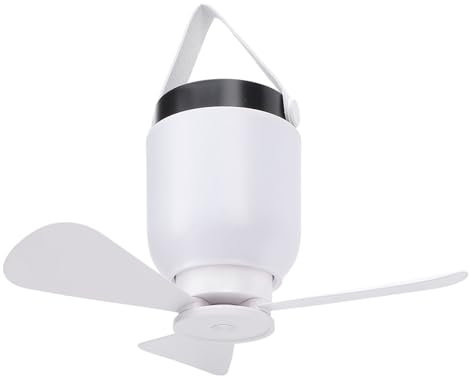TOPINCN Ventilador de Campamento de Techo con Lámpara LED, Interior de la Sala de Paseos para Exteriores Descripción de la Habitación del Cuble de Viaje Cubicle Little Mini