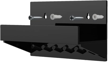 Soporte de pared para llaves, acrílico transparente con 6 ganchos, organizador de almacenamiento para cartas, documentos, decoración de sala de estar y cocina