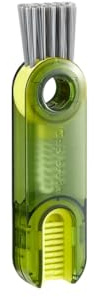 3-in-1 Silicone Cup Brush, U-Shaped Design for Bottles and Lids, Transparent Green