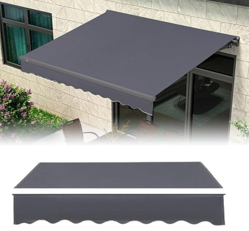 Copertura Panno per Tenda da Sole Retrattile, Telo per Tenda da Sole 200x150/300x250/400x300/500x300cm Tessuto di Ricambio per Tenda A Braccio Esterno(Gray,20x13ft/600x400cm)