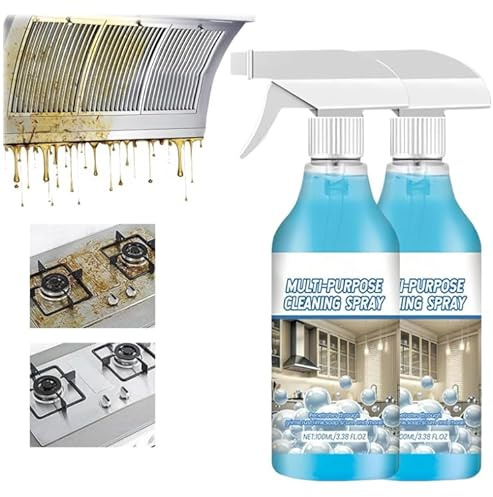 Spray nettoyant anti-éclaboussures, dégraissant multi-usages portable, spray dégraissant puissant pour la cuisine, spray détachant pour casseroles, poêles, surfaces et appareils électroménagers (2)