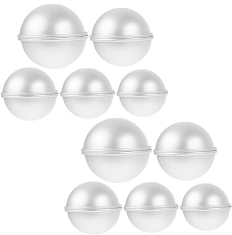 Homoyoyo Set 5 Paia Stampi Rotondi in Lega di Alluminio Facile da Sformare da Conservare per Dolci da Forno per Cucina e Fai da Te