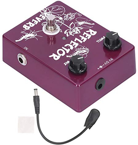 Spring Reverb Pedal, Effektgerät für E - Gitarre, Aluminiumlegierung Gehäuse CP‑44 - Natürliches Federhall, Gute Klangkontrolle, Ideal für Gitarristen und Live Auftritte