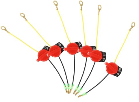 TOYANDONA Interrupteur Arrêt Moteur 6 Pièces pour Mini-Motoculteurs et Tondeuses à Gazon, Compatible Moteurs Essence, Conçu pour Travaux Agricoles et Jardinage Couleur Aléatoire