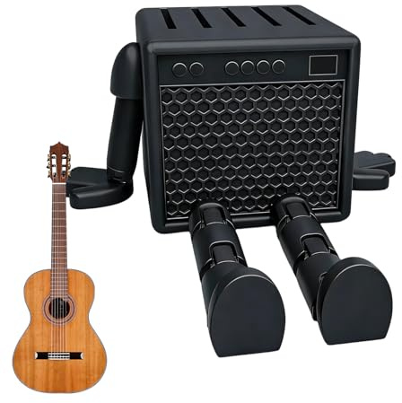 Gitarrplektrumhållare, 3D-tryckt högtalarorganisatör, figurformad hållare med 5 spår, gitarrplektrum display med material, musiktillbehör, gitarrer plektrumhållare för